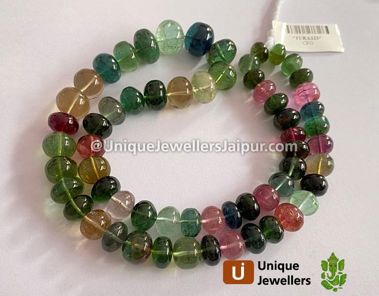 Tourmaline Far Smooth Roundelle Beads